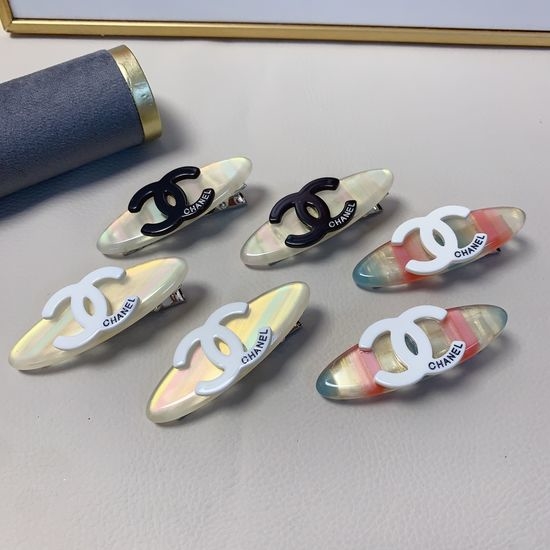 Chanel Acetate Side Hair Clip Set