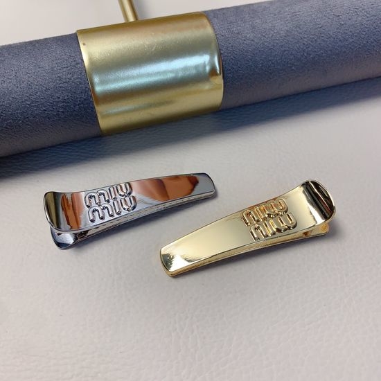 Miu Miu Titanium Steel Letter Hair Clip
