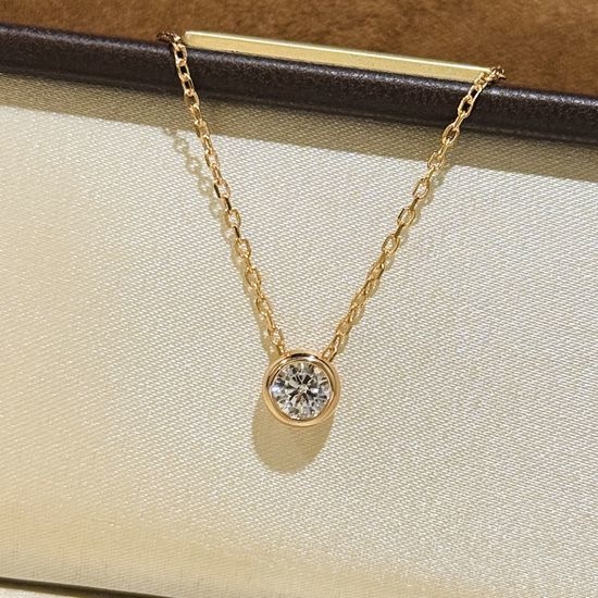 Tiffany & Co. Single Diamond Layered Silver Necklace