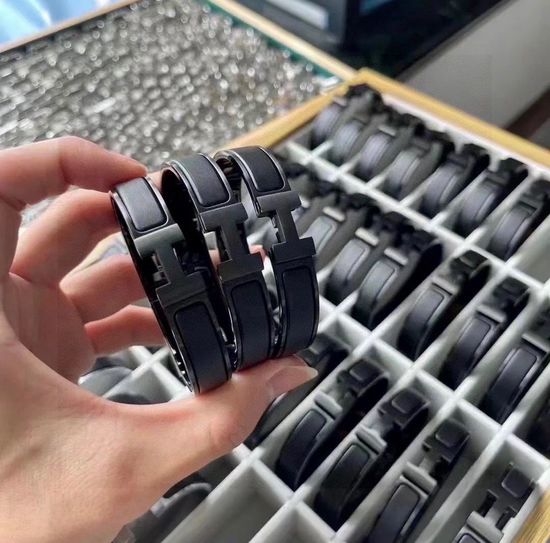 Hermes Matte Black Frosted Bracelet