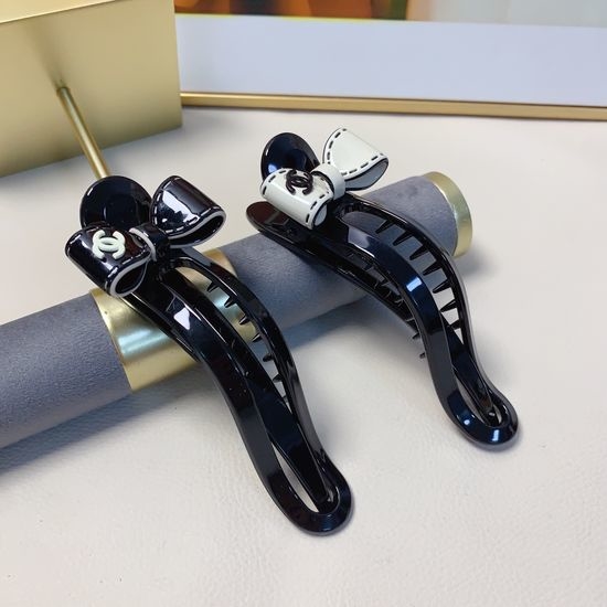 Chanel Acrylic Bow Hair Clip