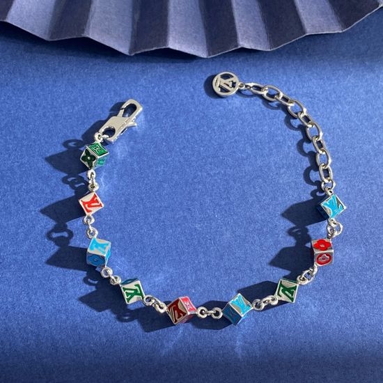 Louis Vuitton LV Enamel Dice Bracelet Necklace Set