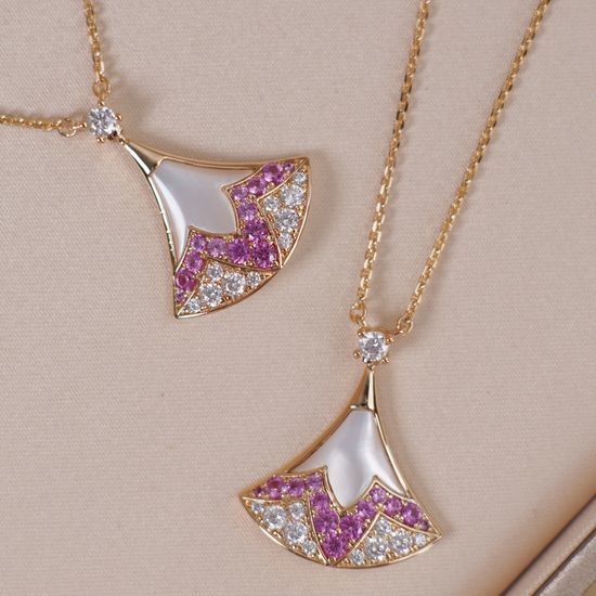 Bvlgari Mother of Pearl Sapphire Diamond Necklace