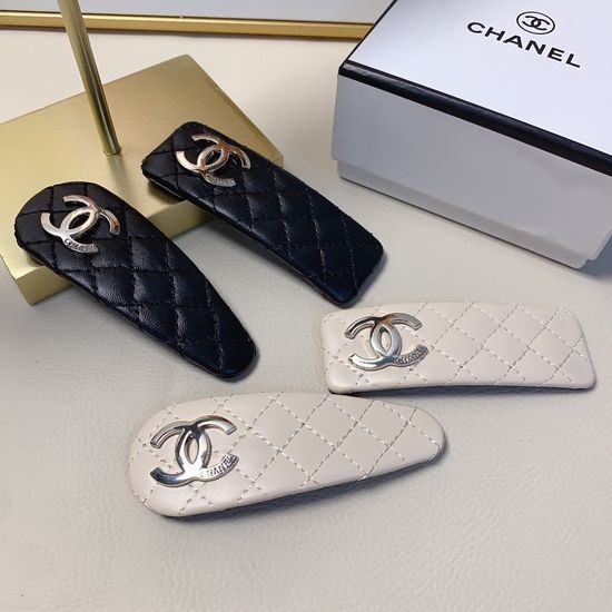 Chanel Quilted Hair Clip Set of Two