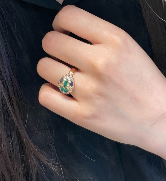 Bvlgari Mother of Pearl Snake Shape Ring