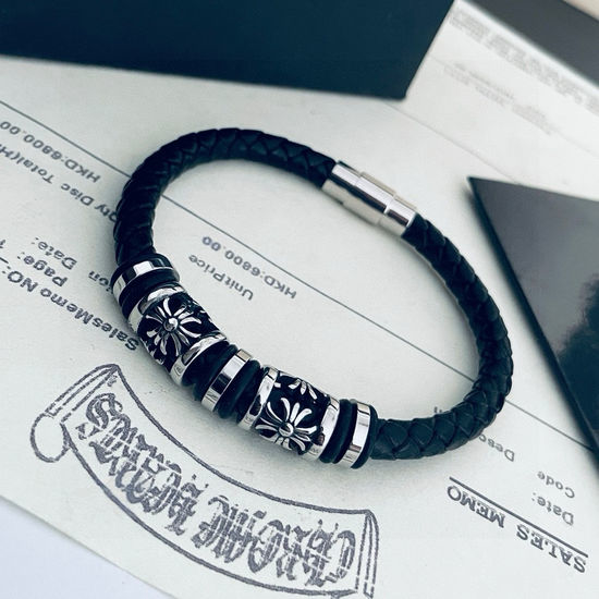 Chrome Hearts Vintage Leather Rope Bracelet