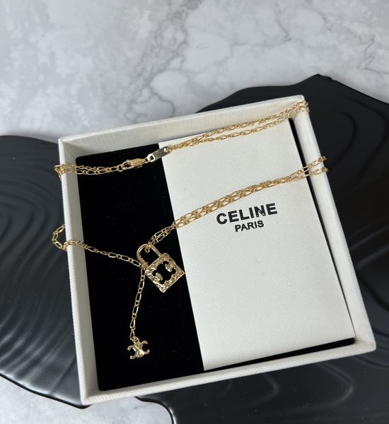 Celine Minimalist Classic Pendant Necklace