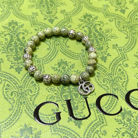 Gucci Vintage Natural Crystal Beaded Bracelet