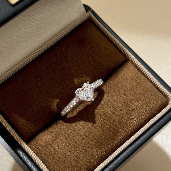 Tiffany & Co. Two-Carat Heart Diamond Double Row Ring