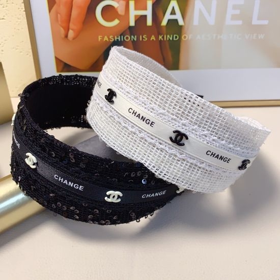 Chanel Wide Sequin Decorative Hair Hoop