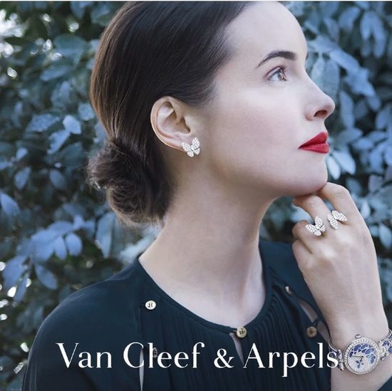 Van Cleef & Arpels VCA Full Diamond Butterfly Clip On Earrings
