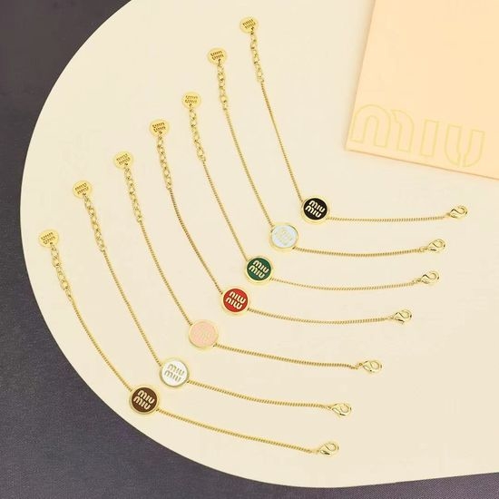 Miu Miu Candy Enamel Button Charm Bracelet