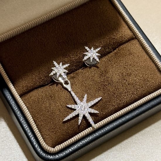 Apm monaco Minimalist Asymmetrical Meteor Stud Earrings