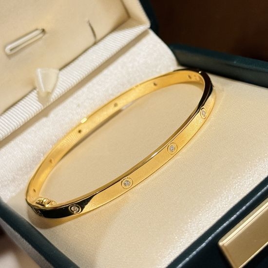 Cartier Sterling Silver Twelve Diamond Bracelet