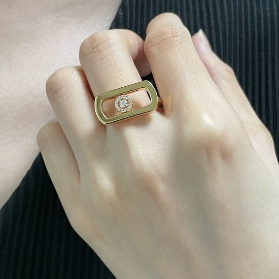 Messika Dancing Single Diamond Gold Ring