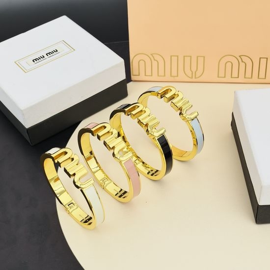 Miu Miu Enamel Letter Design Bracelet