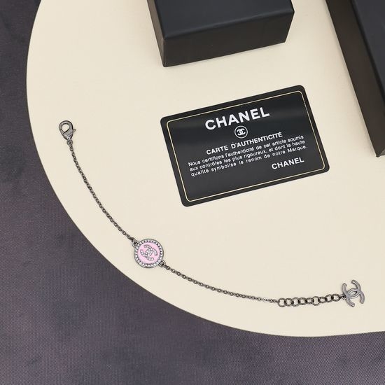 Chanel Enamel Decorative Bracelet with Zircons