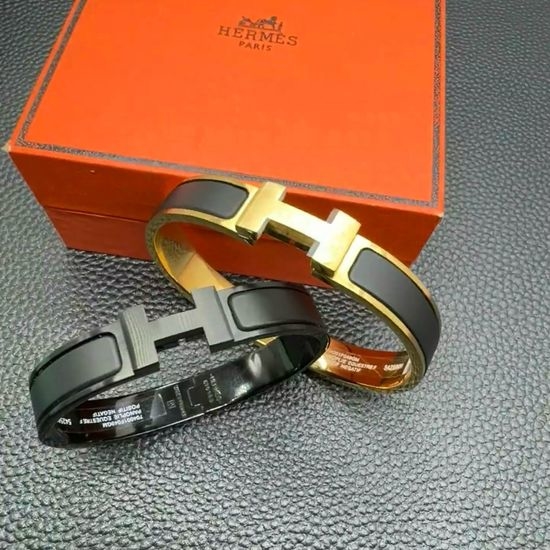 Hermes Matte Black Frosted Bangle