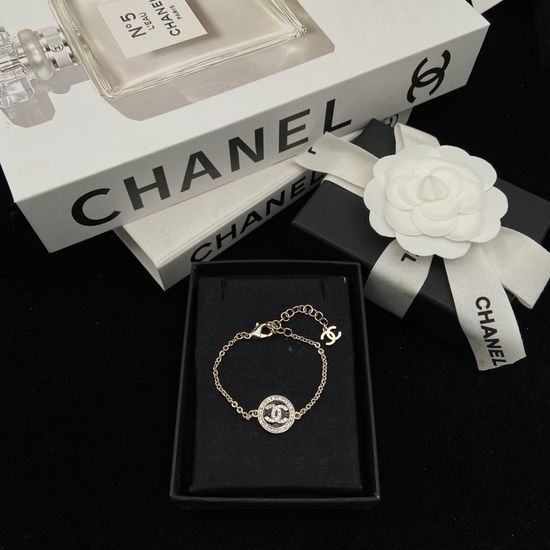 Chanel Round Enamel Bracelet with Classic Design