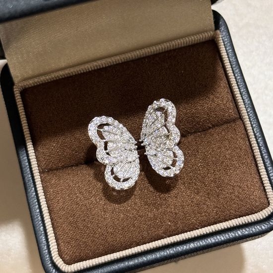 Graff Full Diamond Butterfly Open Ring Jewelry