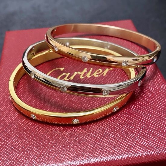 Cartier Sleek Narrow Diamond Bangle Timeless Design