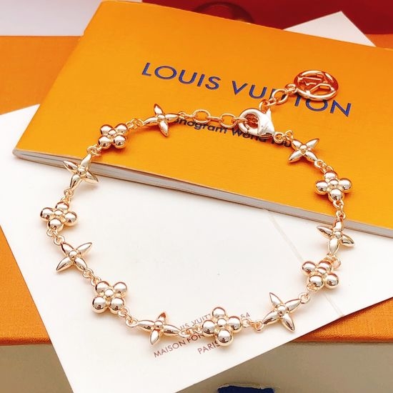 Louis Vuitton LV Rose Gold Smooth Brass Bracelet