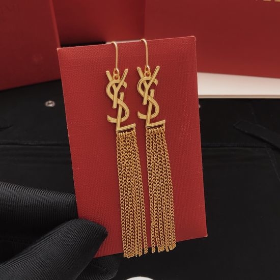 Yves Saint Laurent YSL Elegant Tassel Ear Hooks