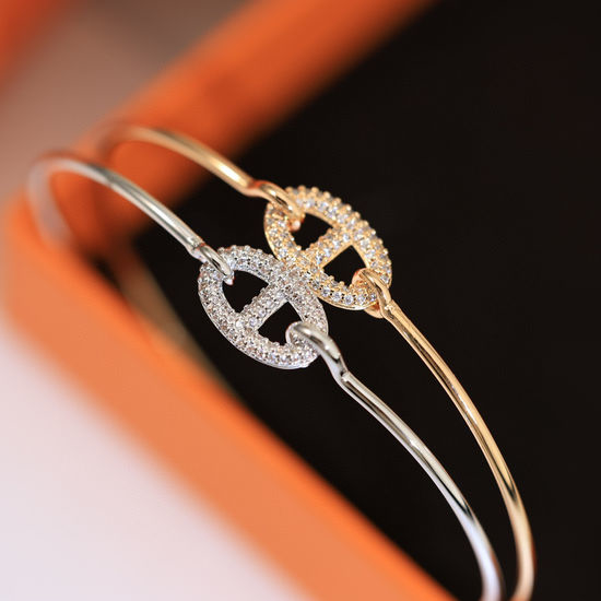 Hermes Classic Solid Metal Cuff Bangle