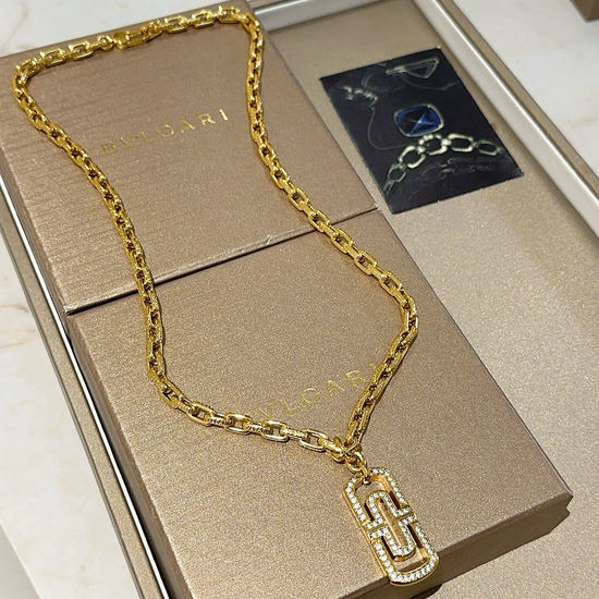 Bvlgari Classic Delicate Fan Pendant Necklace