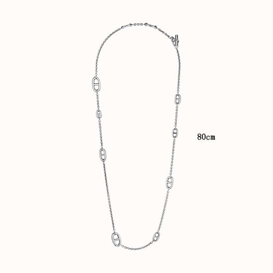 Hermes Multiuse Pig Nose Necklace 80CM