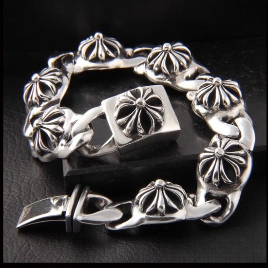 Chrome Hearts Vintage Bold Cross Pendant Bracelet