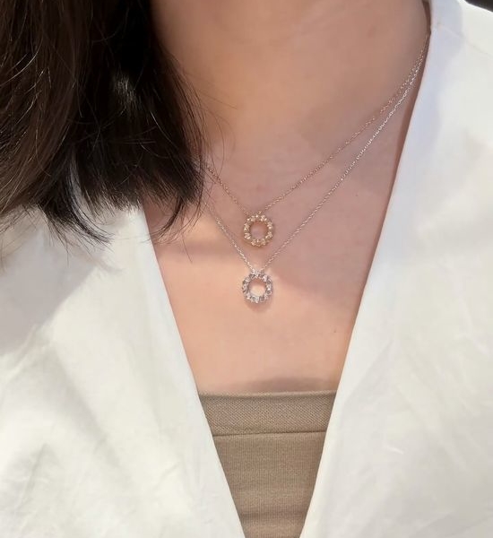 Chaumet Honeycomb Love Heart Pendant Necklace