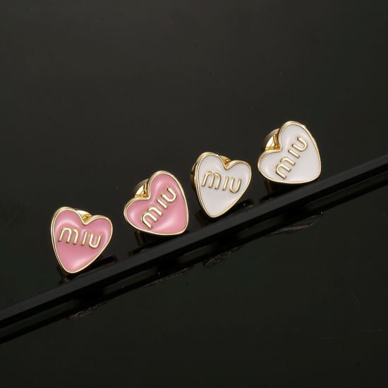 Miu Miu Sweet Heart Shape Delicate Earrings