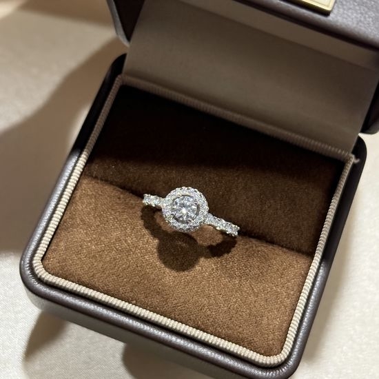 Cartier Sterling Silver Round Diamond Ring