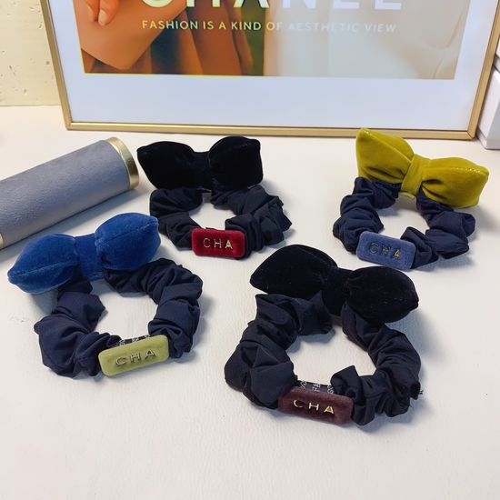 Chanel Velvet Bow Hair Scrunchie