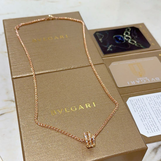 Bvlgari Classic Fan Shape Pendant Necklace