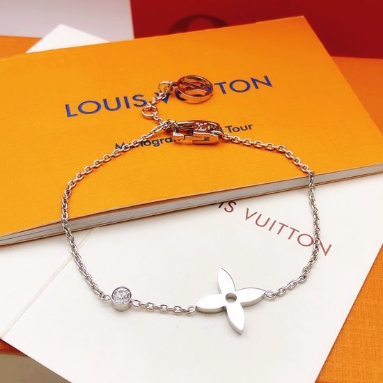 Louis Vuitton LV Single Diamond Brass Bracelet