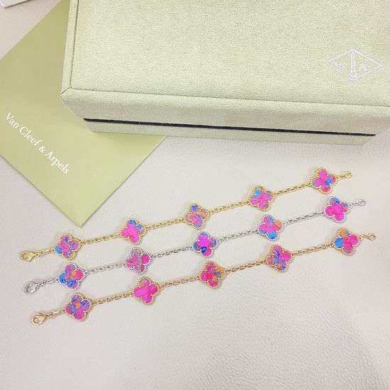 Van Cleef & Arpels VCA Colorful Clover Five Flower Bracelet