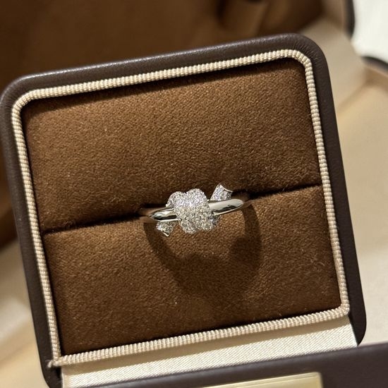 Tiffany & Co. Half Diamond Knot Silver Ring