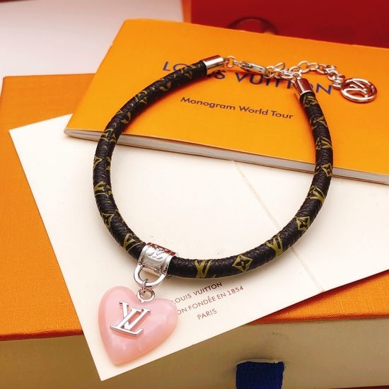 Louis Vuitton LV Lambskin Heart Shape Bangle