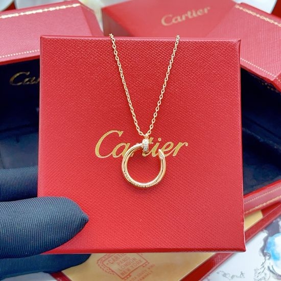 Cartier Rose Gold Polished Nail Necklace