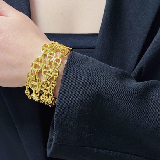 Hermes Hermes Wide Pig Nose Bracelet