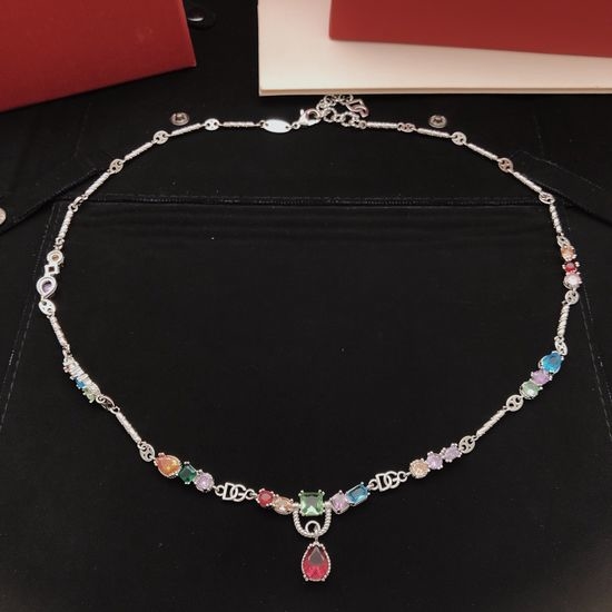 Dolce & Gabbana Colored Diamond Pendant Necklace