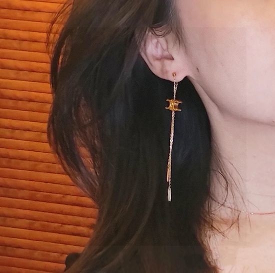 Celine Vintage Tassel Stud Earrings Graceful