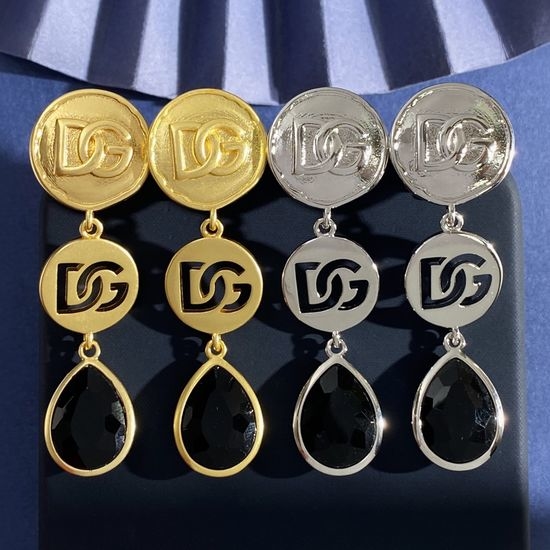 Dolce & Gabbana Hollow Drop Rhinestone Clip-on Earrings