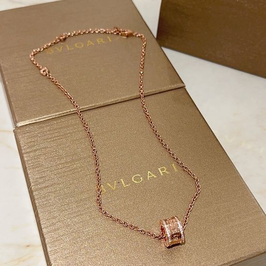 Bvlgari Full Diamond Pendant Elegant Necklace