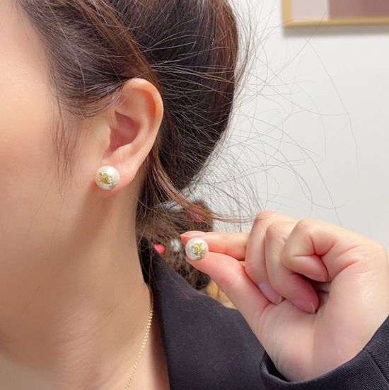 Celine Pearl Stud Earrings Elegant Daily Wear