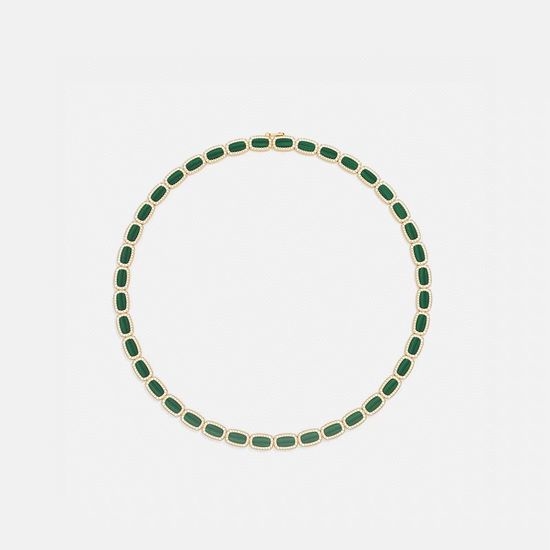 Apm monaco Malachite Choker Geometric Design Jewelry