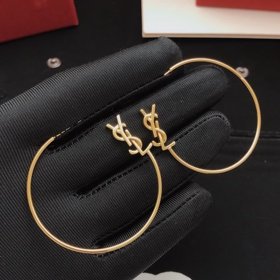 Yves Saint Laurent YSL Moon Round Drop Earrings