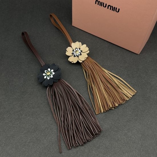Miu Miu Embossed Letter Leather Bag Pendant